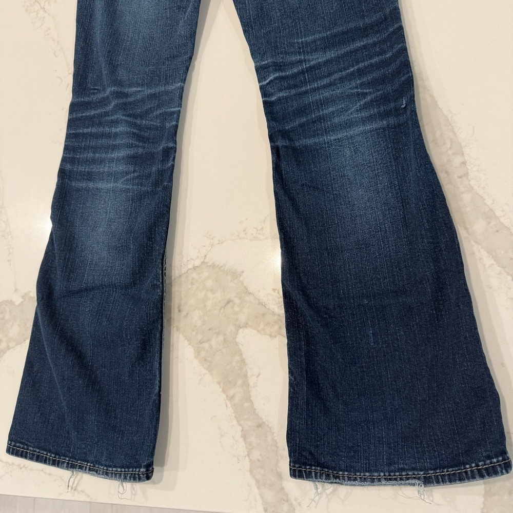 Silver Suki Mid Boot Denim Jeans Women’s W26xL31 Dark Blue Embroidered Pockets - Picture 8 of 12